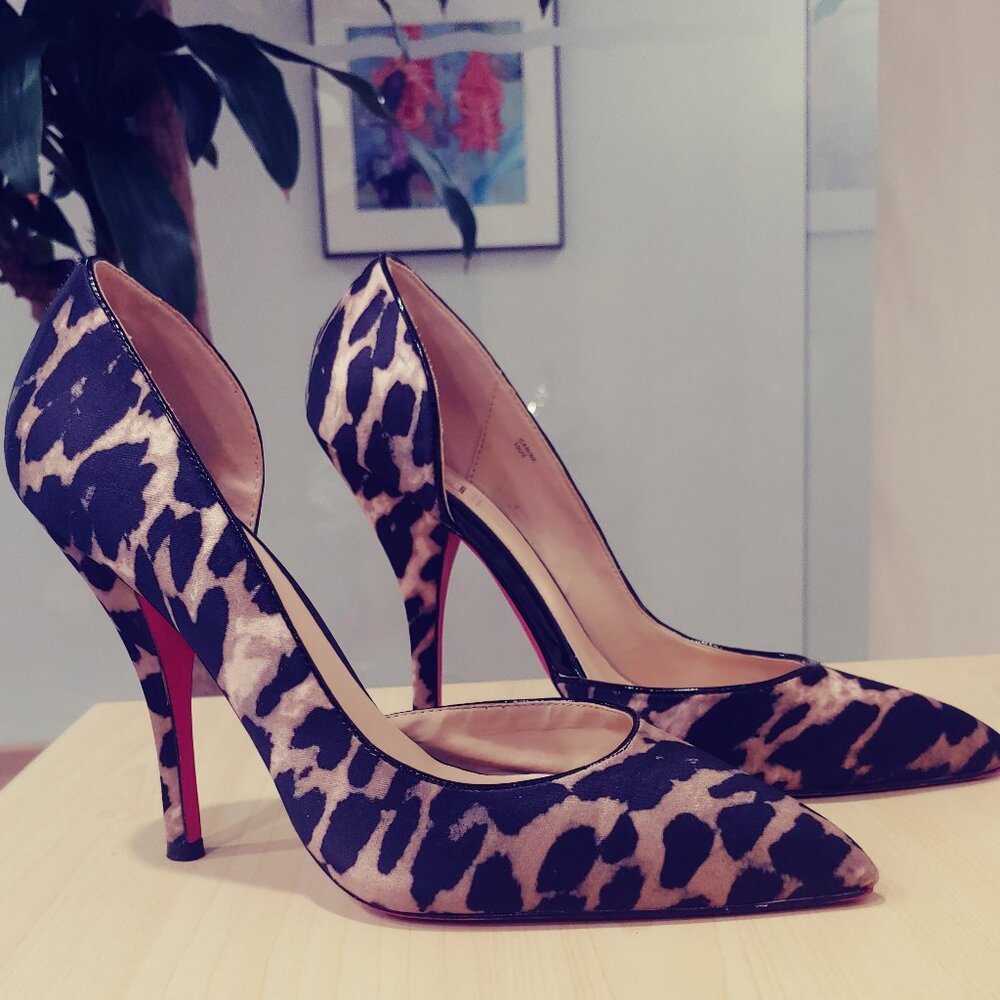 Shoe Dazzle Carine D'orsay Leopard Heels